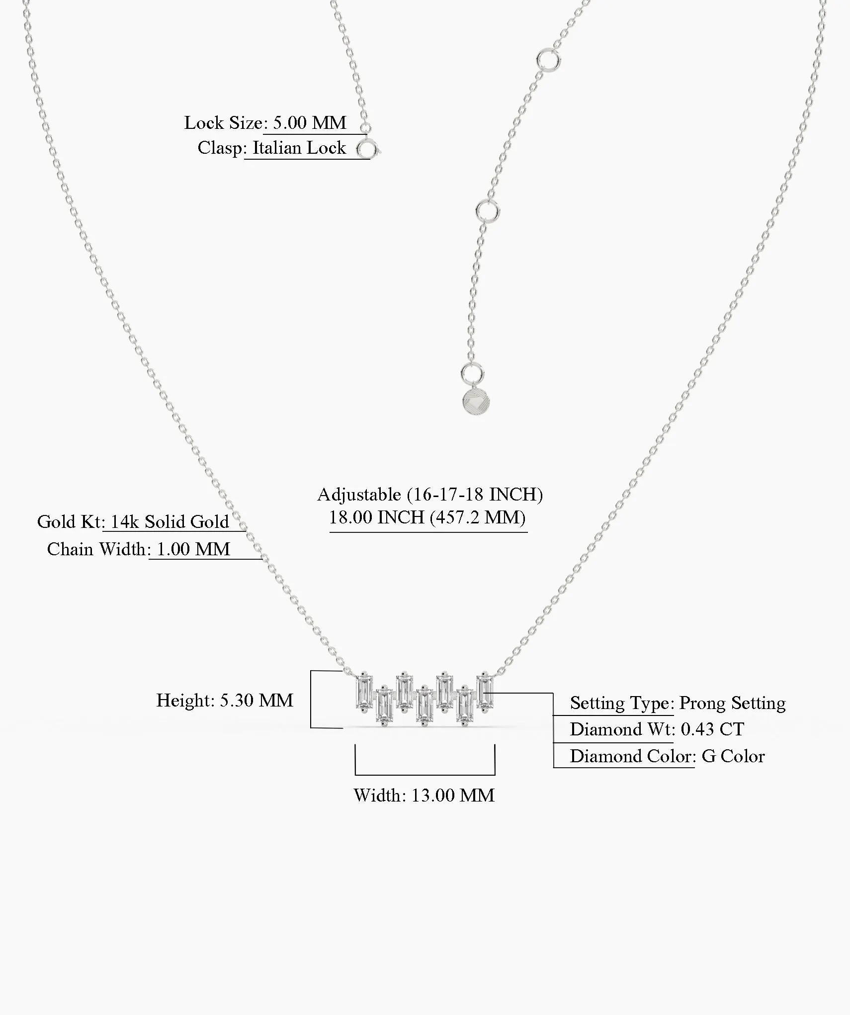 Modernity Linear Diamond Necklace
