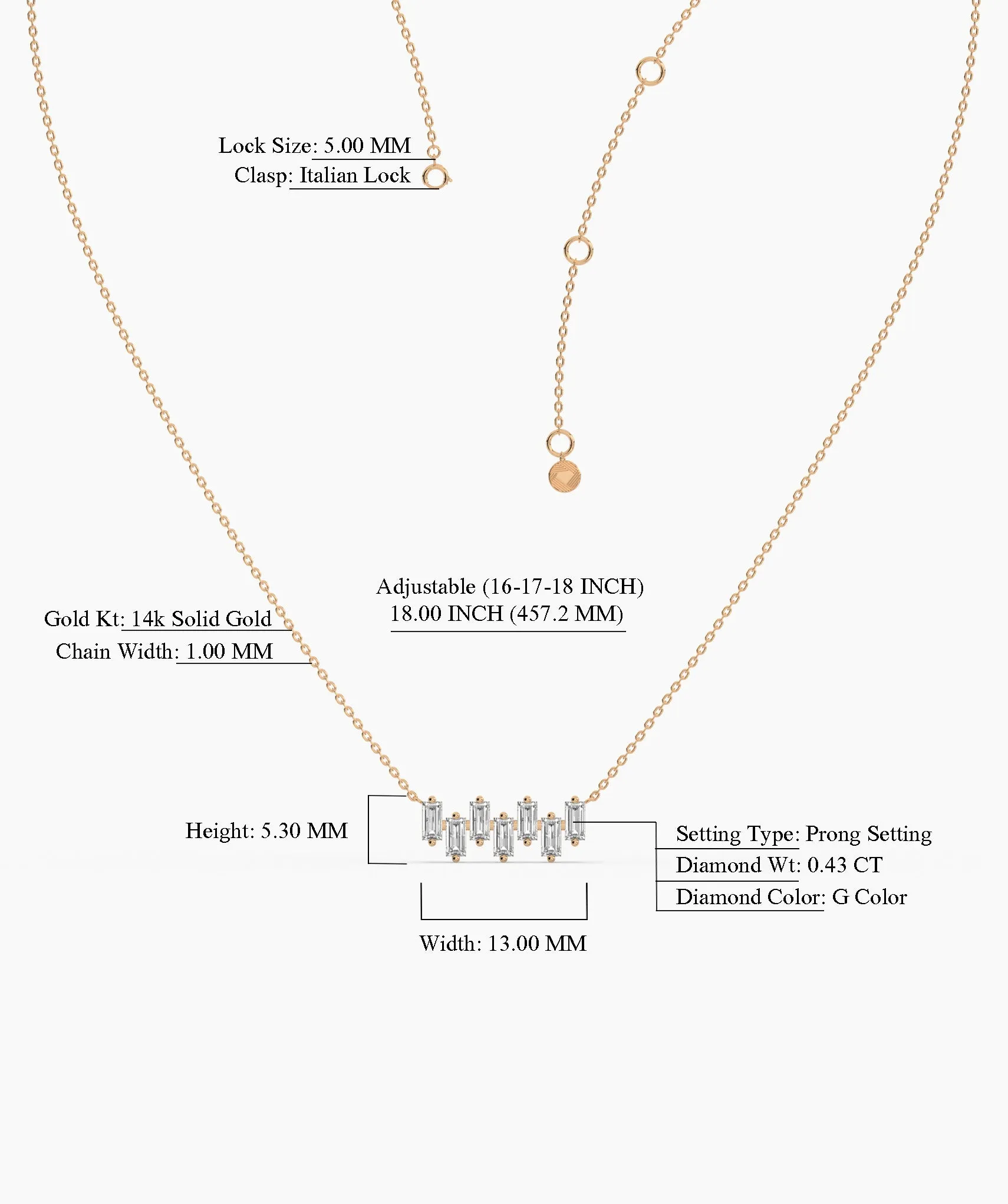 Modernity Linear Diamond Necklace