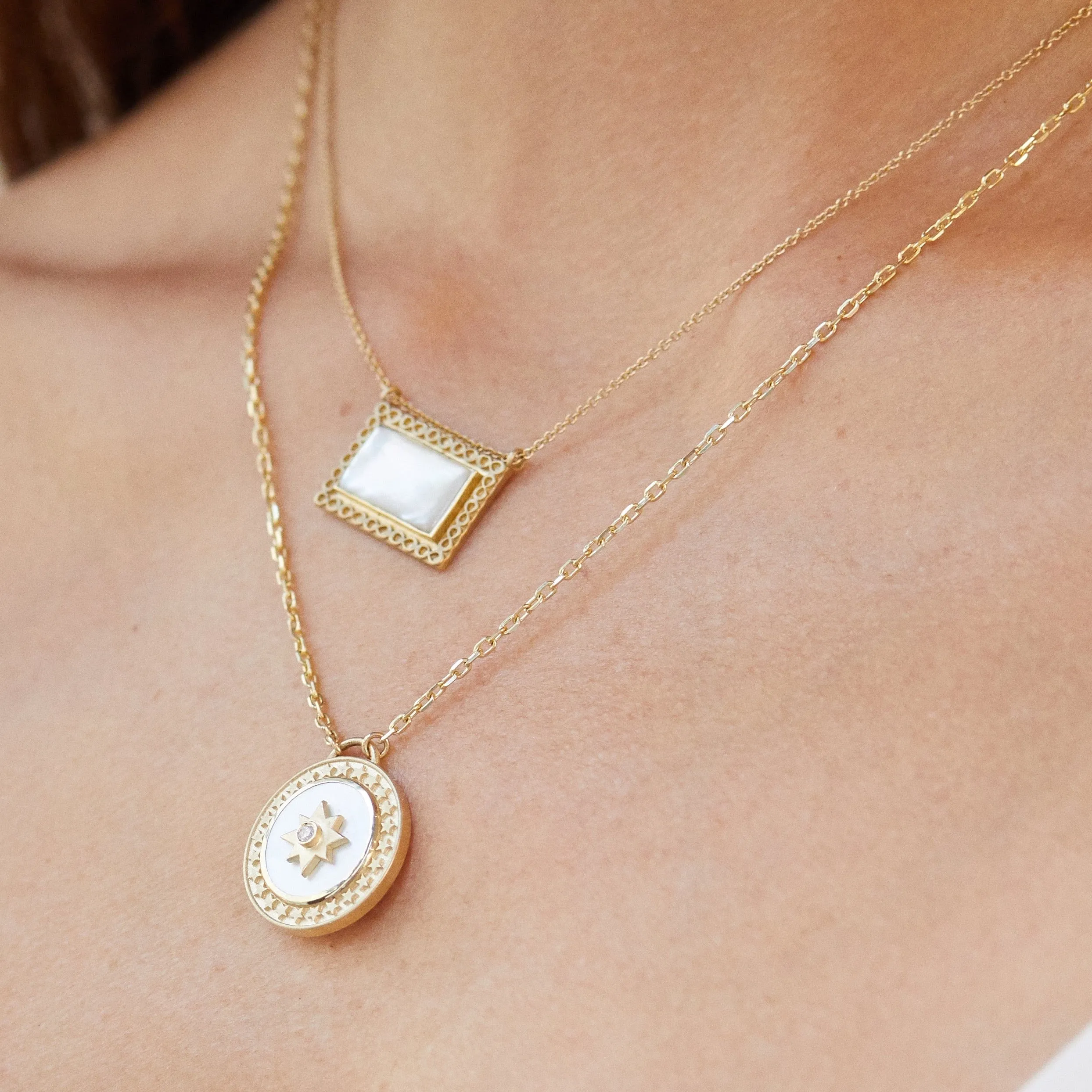 Mother of Pearl Infinity Pendant