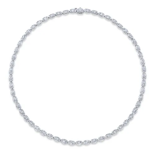 Moval Diamond Tennis Necklace