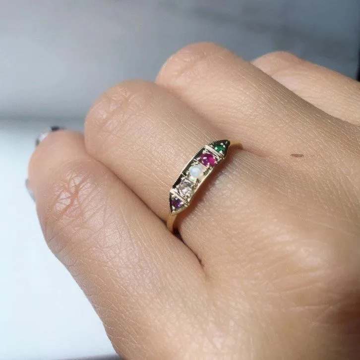 Ms. Goodbar ADORE Acrostic Ring
