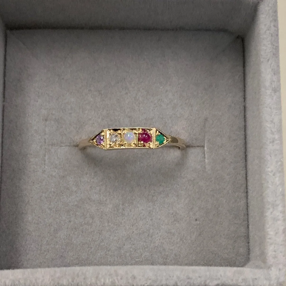 Ms. Goodbar ADORE Acrostic Ring