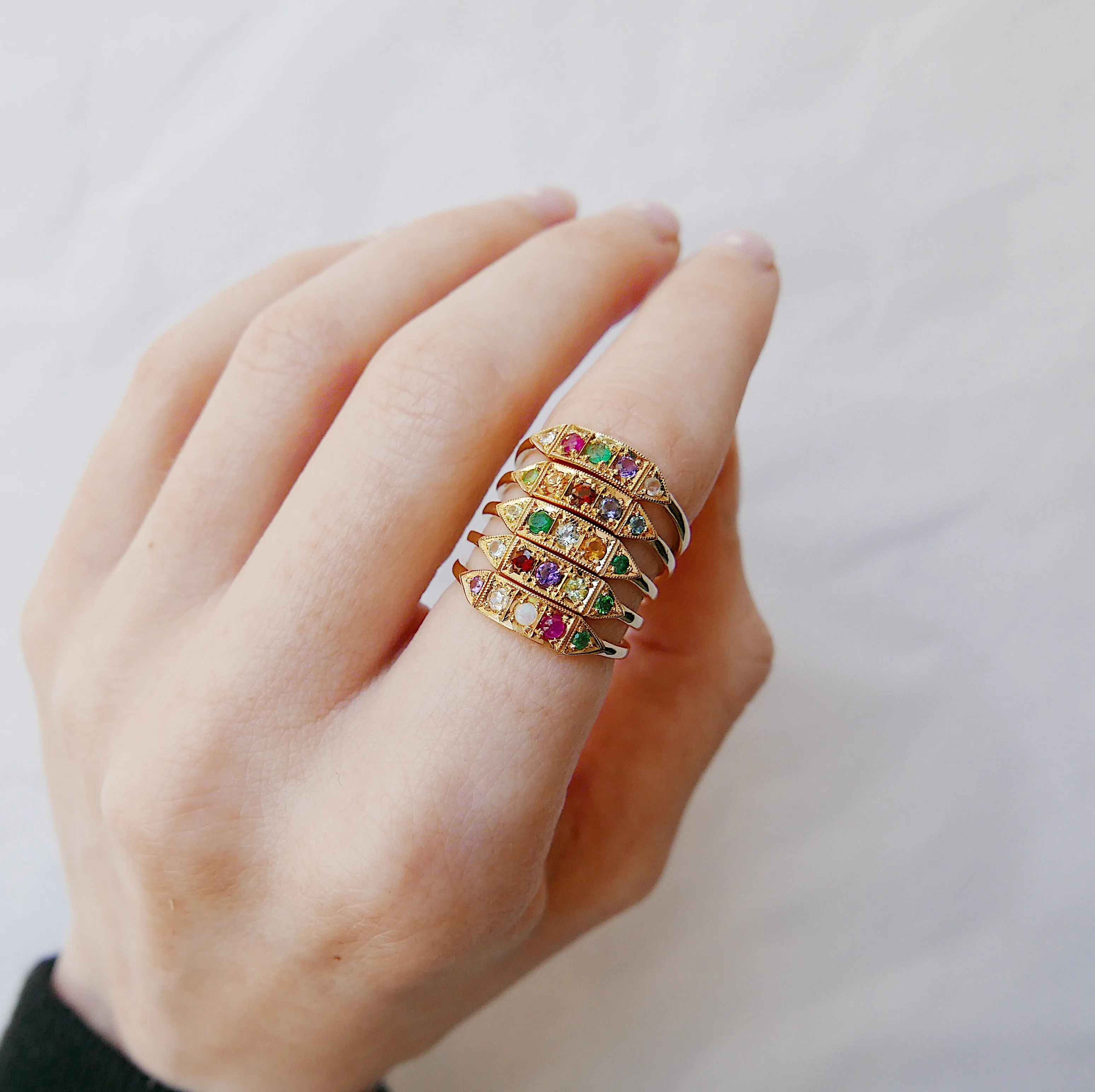 Ms. Goodbar ADORE Acrostic Ring