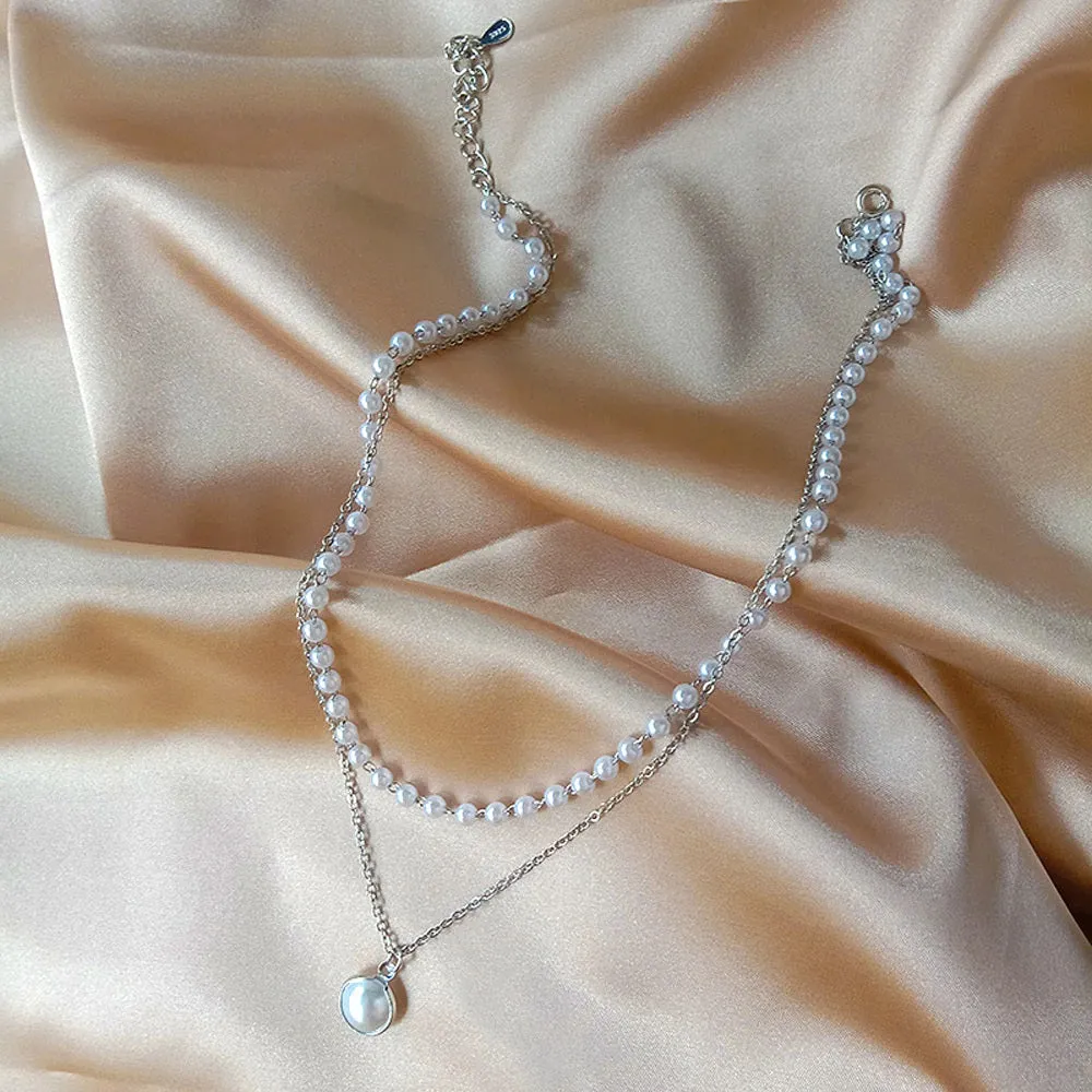 New Fashion Kpop Pearl Choker Necklace Chain for Women