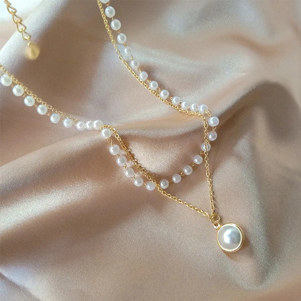 New Fashion Kpop Pearl Choker Necklace Chain for Women