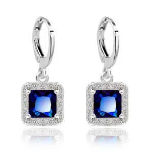 New Hot Sale Gold Plated Zircon Gem Big Brand earrings Small Dangler for Women Fashion Jewelry