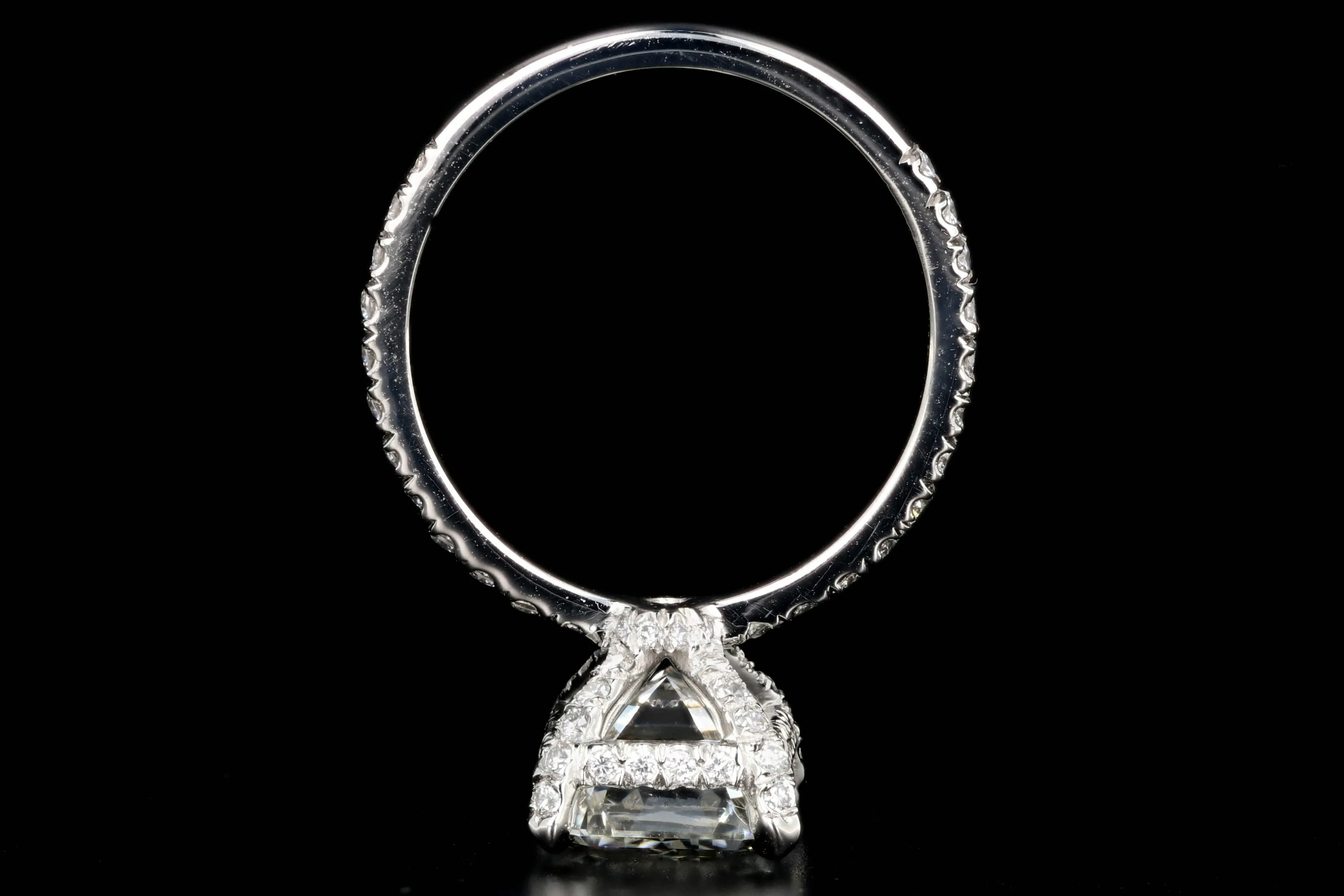 New Platinum 5.02 Carat Emerald Cut Diamond Engagement Ring