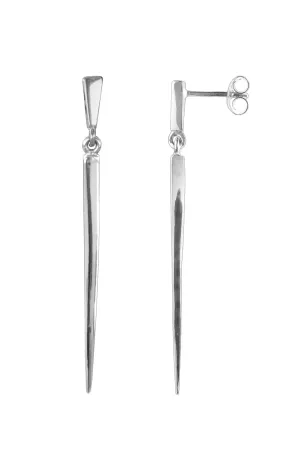Nina Breddal Sterling Silver Spike Drop Earrings