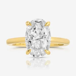 Olivia Flush (4.7ct) Oval Moissanite Engagement Ring