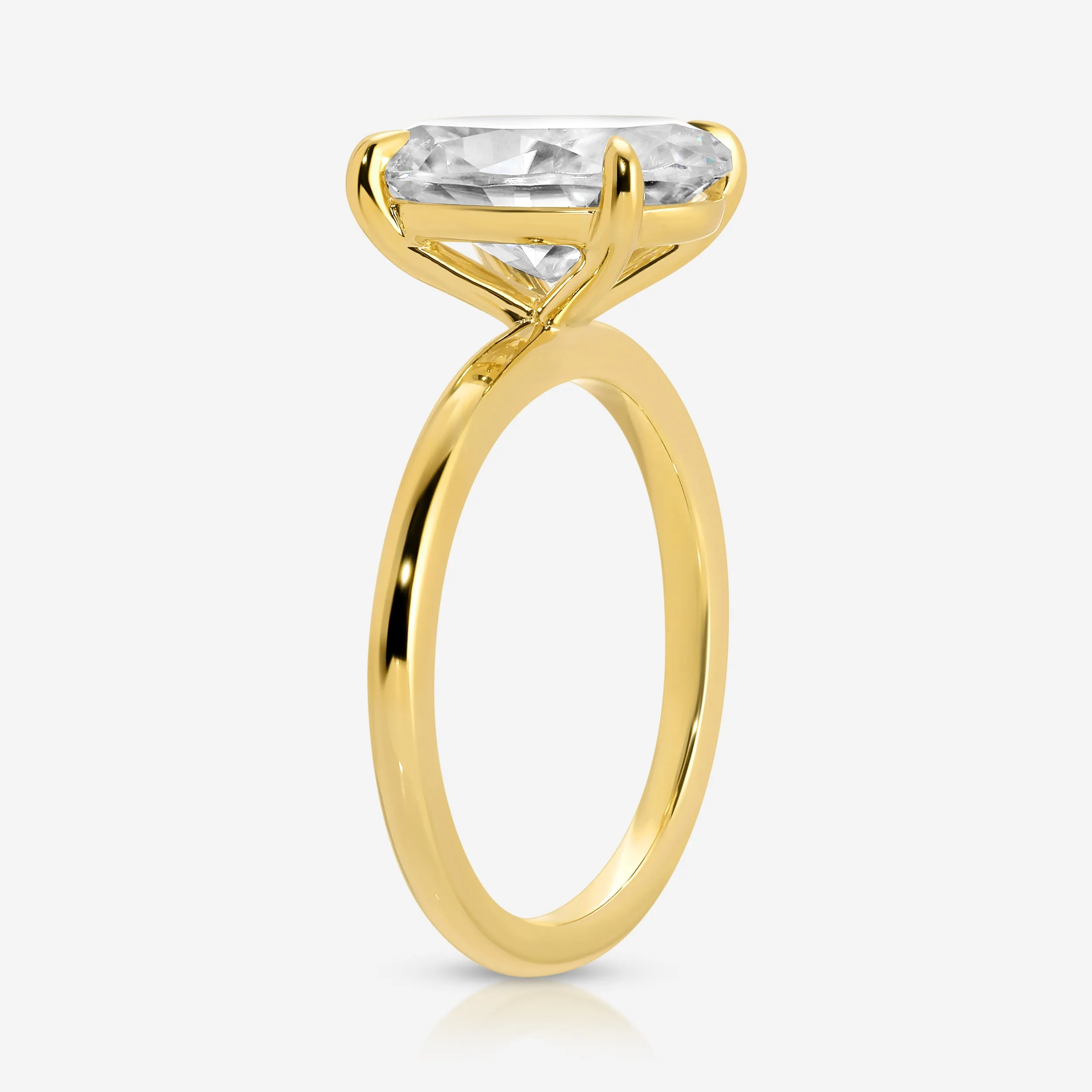 Olivia Flush (4.7ct) Oval Moissanite Engagement Ring