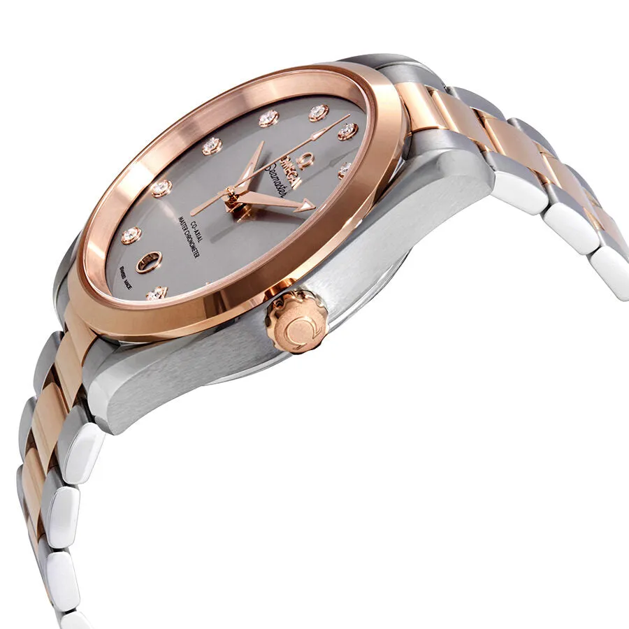 Omega Seamaster Aqua Terra Automatic Chronometer Diamond Grey Dial Watch 220.20.38.20.56.002