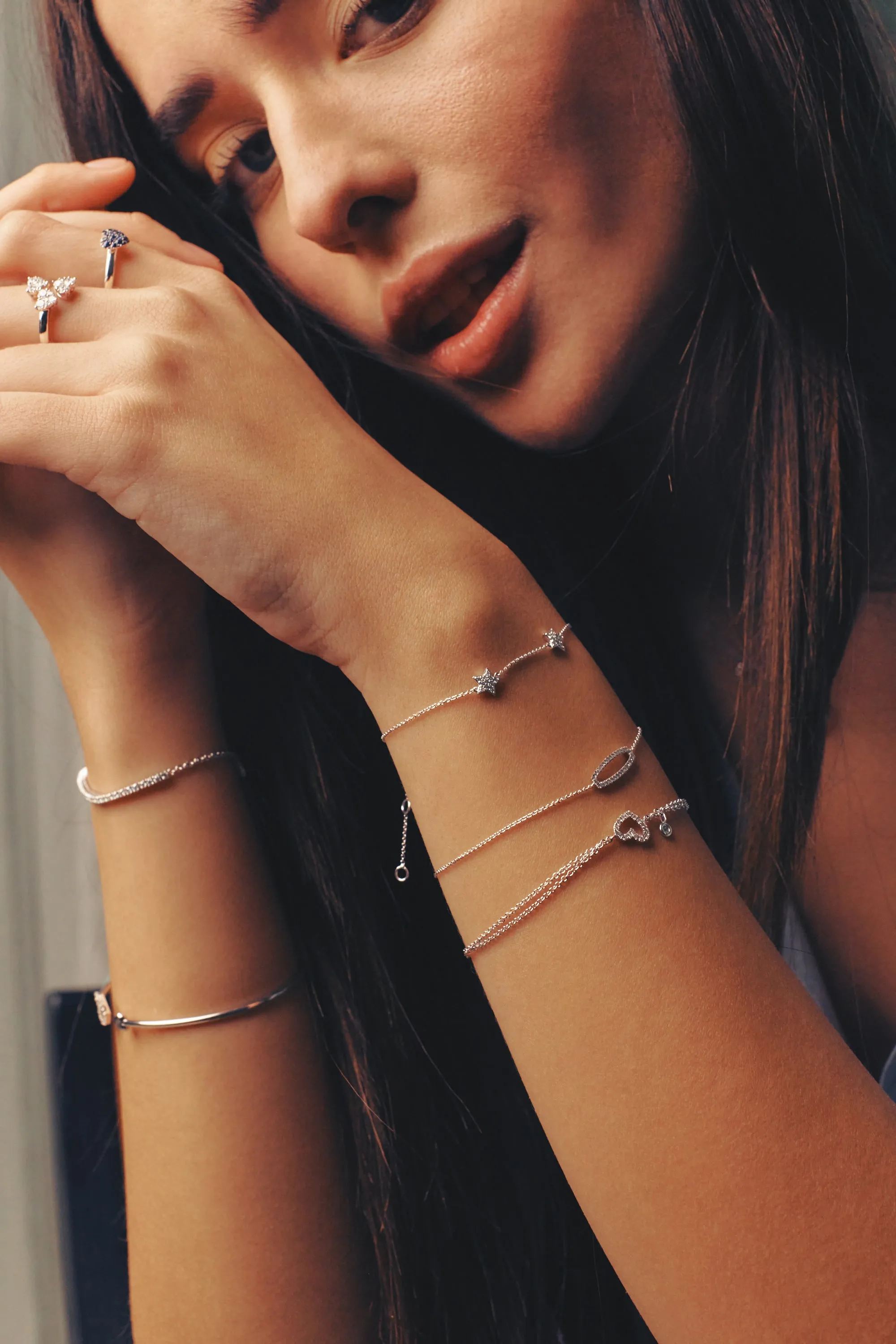 Oval Bar Diamond Bracelet