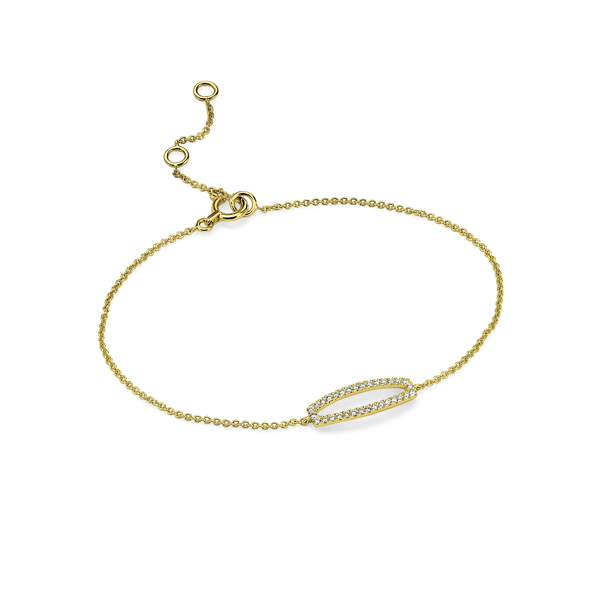 Oval Bar Diamond Bracelet