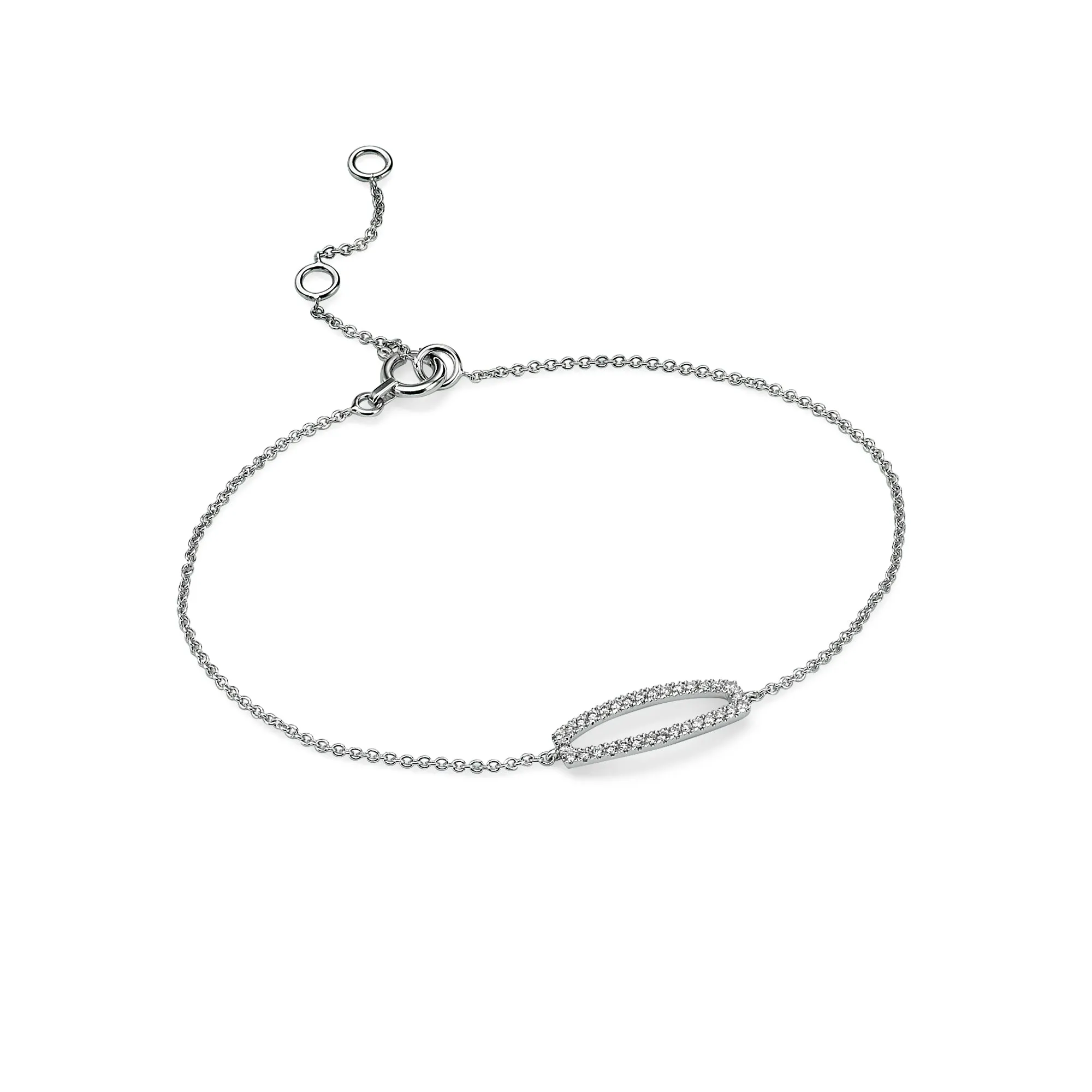 Oval Bar Diamond Bracelet