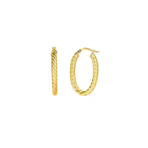 Oval Twist Hoop