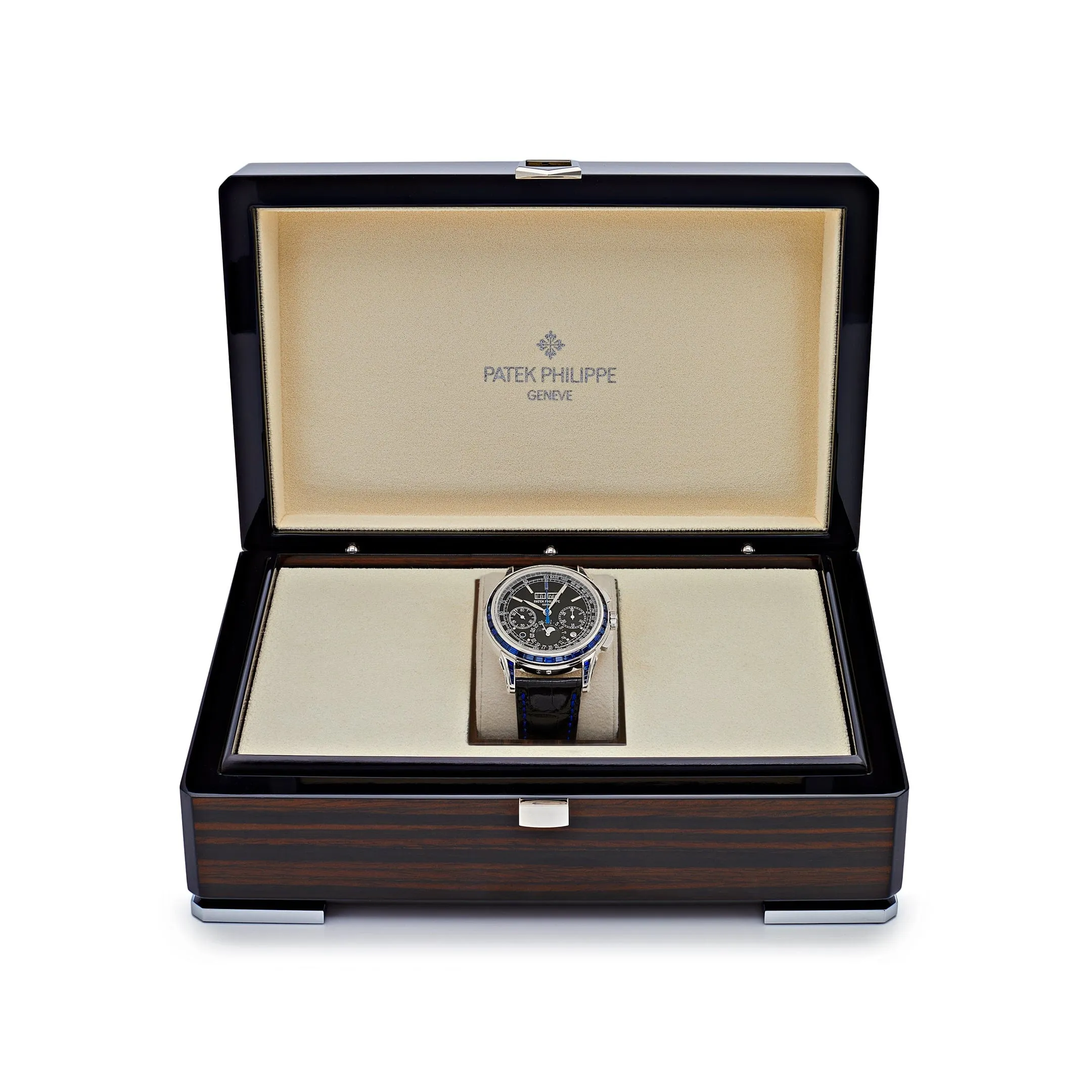 Patek Philippe Grand Complications 5271/11P-001 Moon Phases Platinum Black Dial Sapphire Bezel