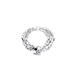 Paths bracelet, silver