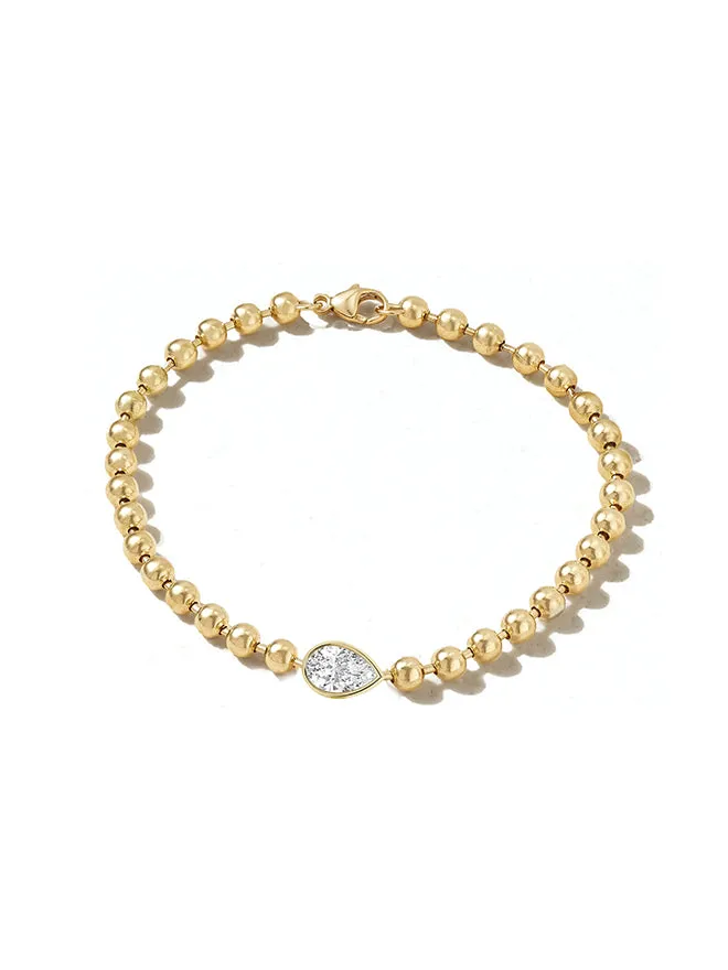 Pear Lab Diamond Ball Chain Bracelet