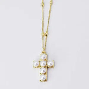 Pearl Cross Necklace