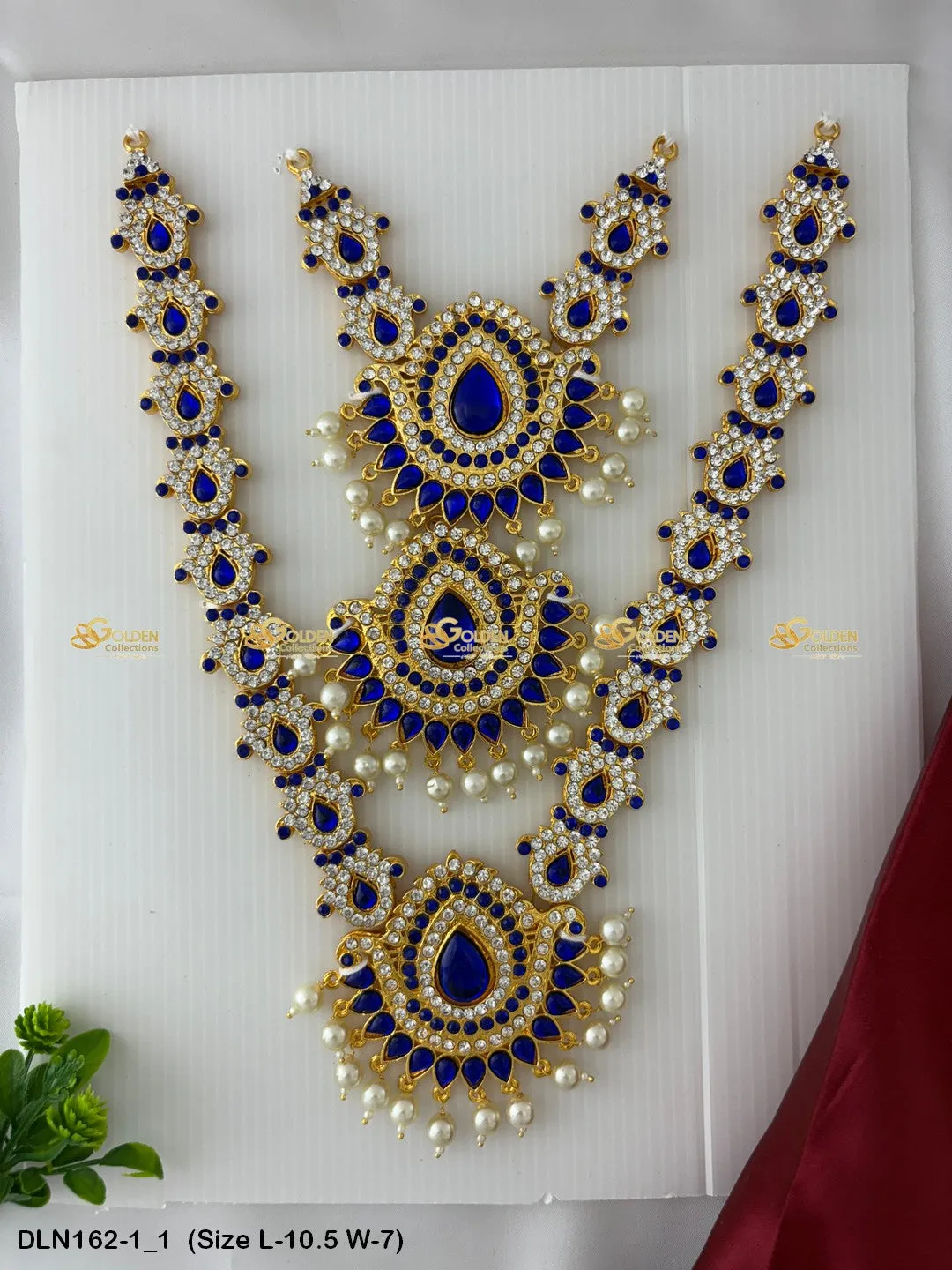 Pearl Drops Long Necklace: Graceful Adornments Await DLN-162