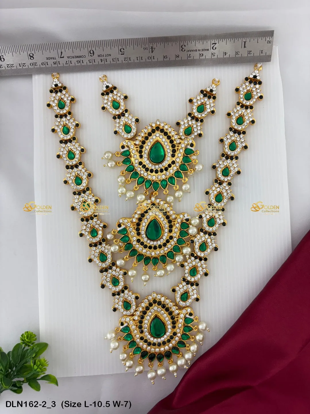 Pearl Drops Long Necklace: Graceful Adornments Await DLN-162