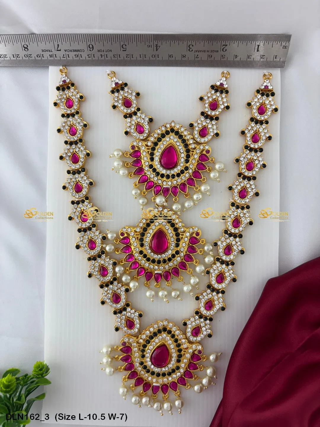 Pearl Drops Long Necklace: Graceful Adornments Await DLN-162