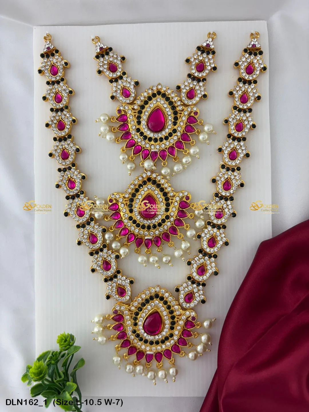 Pearl Drops Long Necklace: Graceful Adornments Await DLN-162