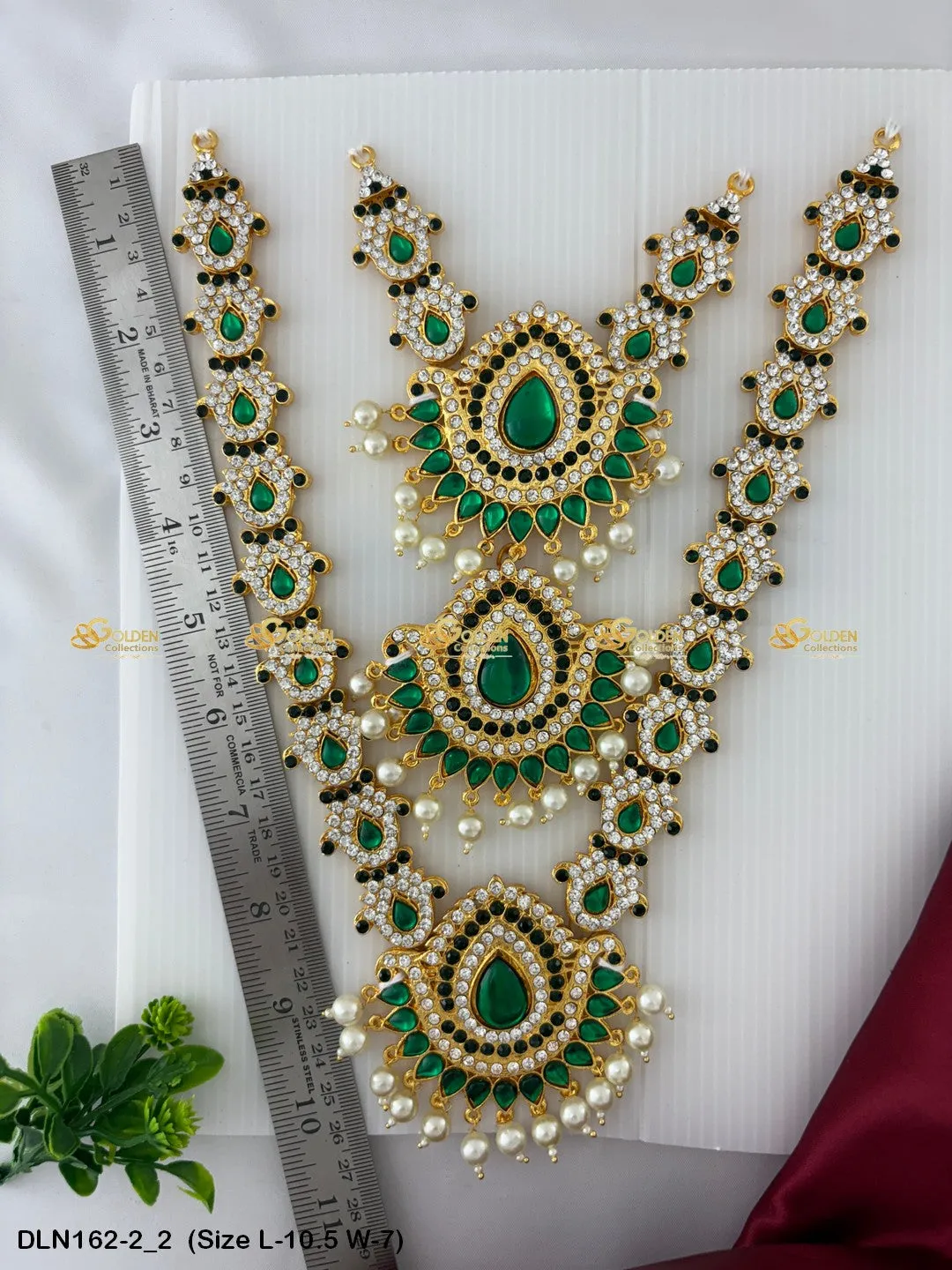 Pearl Drops Long Necklace: Graceful Adornments Await DLN-162