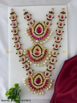 Pearl Drops Long Necklace: Graceful Adornments Await DLN-162