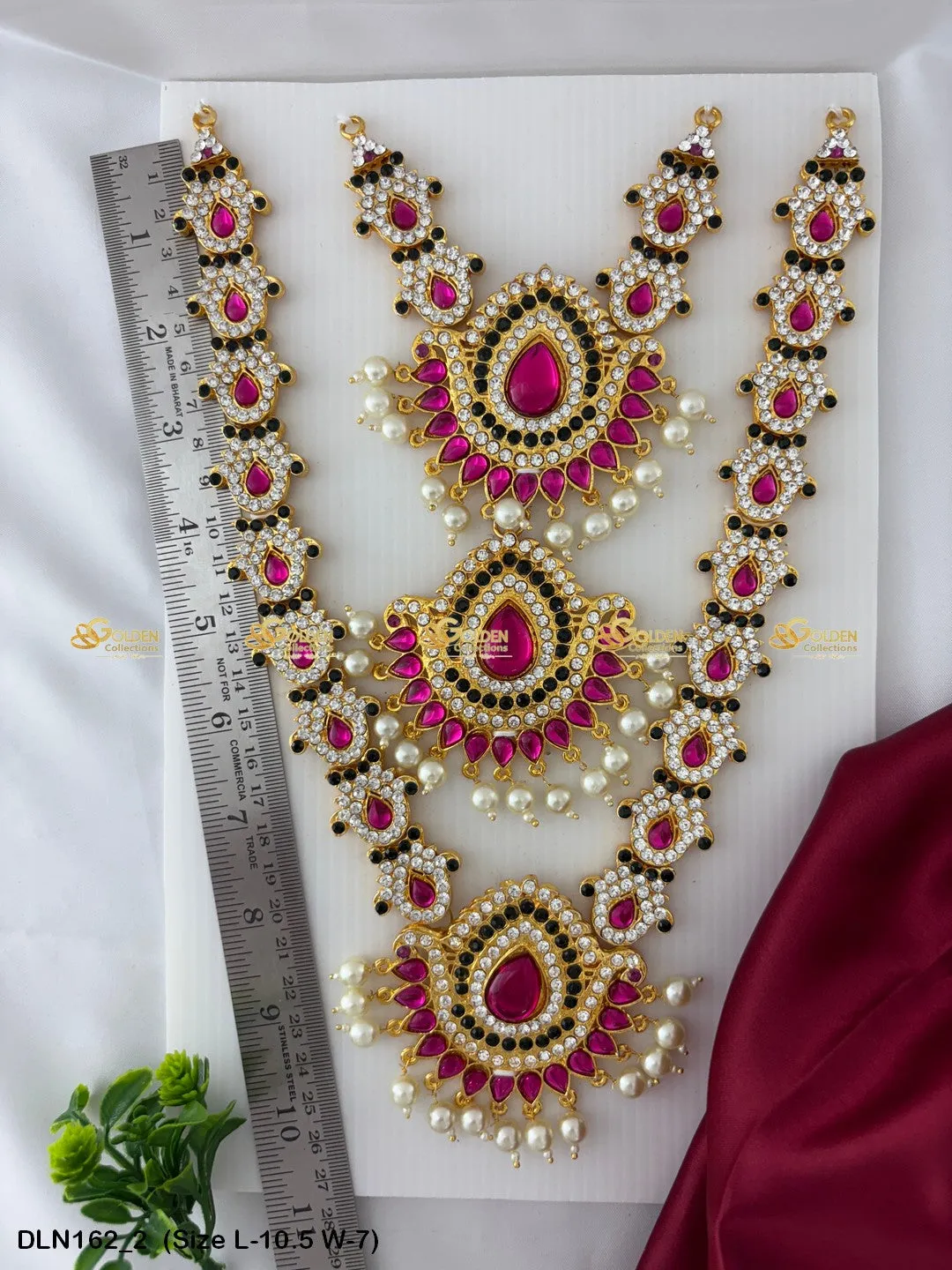 Pearl Drops Long Necklace: Graceful Adornments Await DLN-162