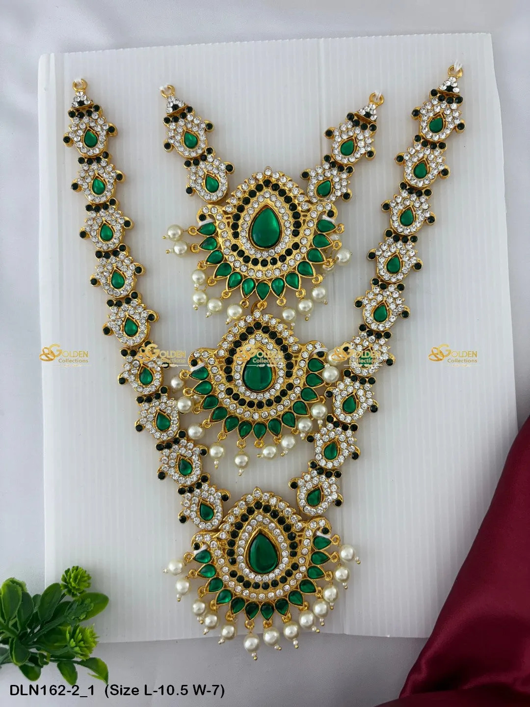 Pearl Drops Long Necklace: Graceful Adornments Await DLN-162