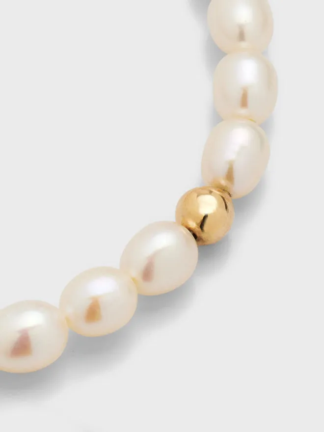 Pearl Gold Nugget Necklace
