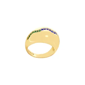 Perfect Curve Ring In Navy