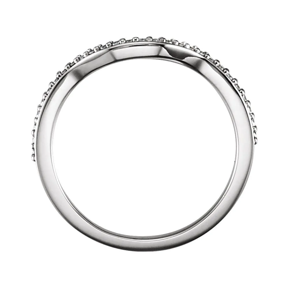 Platinum 1/6 CTW Diamond Band, Size 7