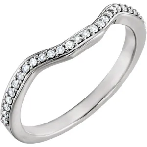 Platinum 1/6 CTW Diamond Band, Size 7