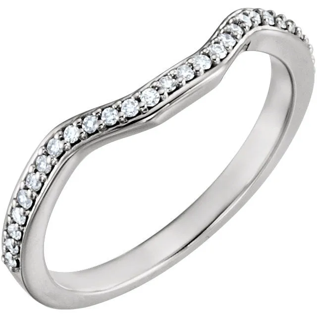 Platinum 1/6 CTW Diamond Band, Size 7