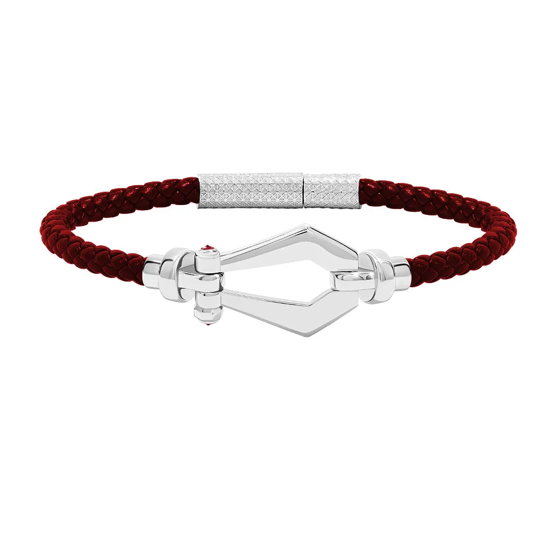 Premium Buckle Leather Bracelet in Gold