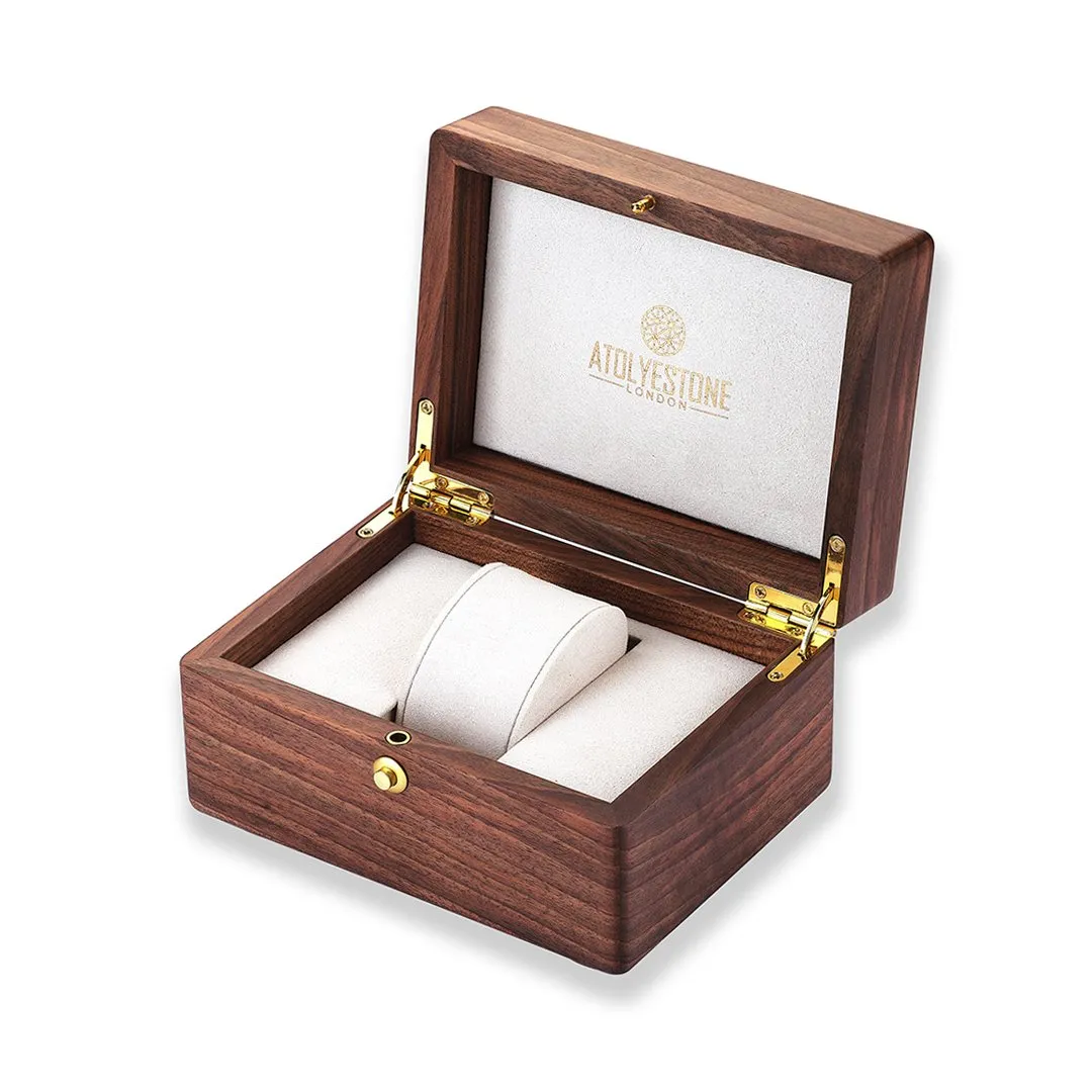 Premium Buckle Leather Bracelet in Gold