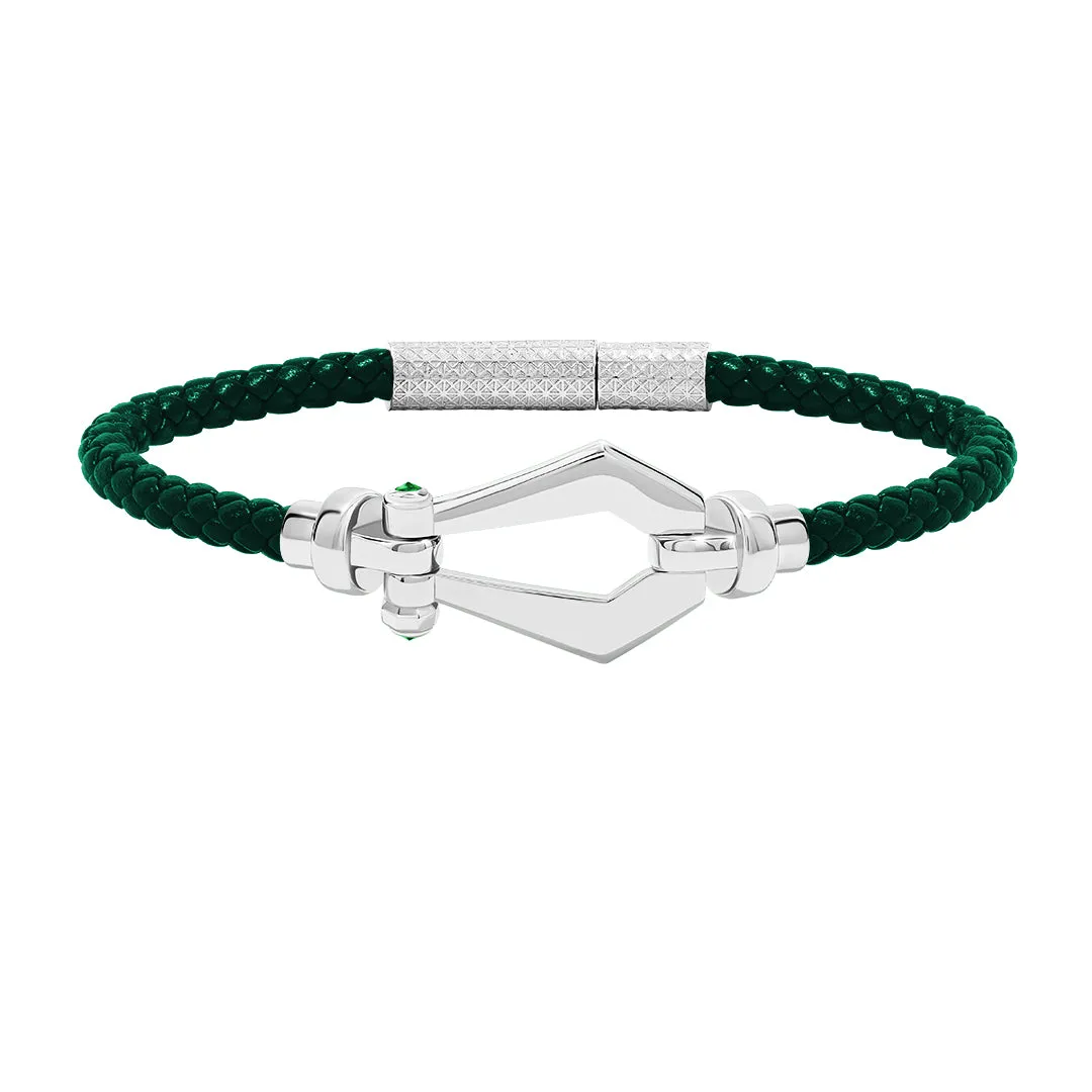 Premium Buckle Leather Bracelet in Gold