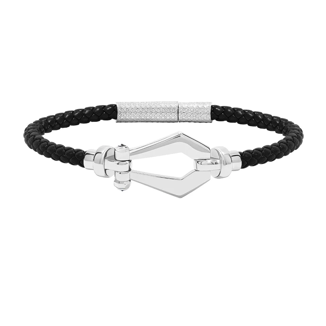 Premium Buckle Leather Bracelet in Gold