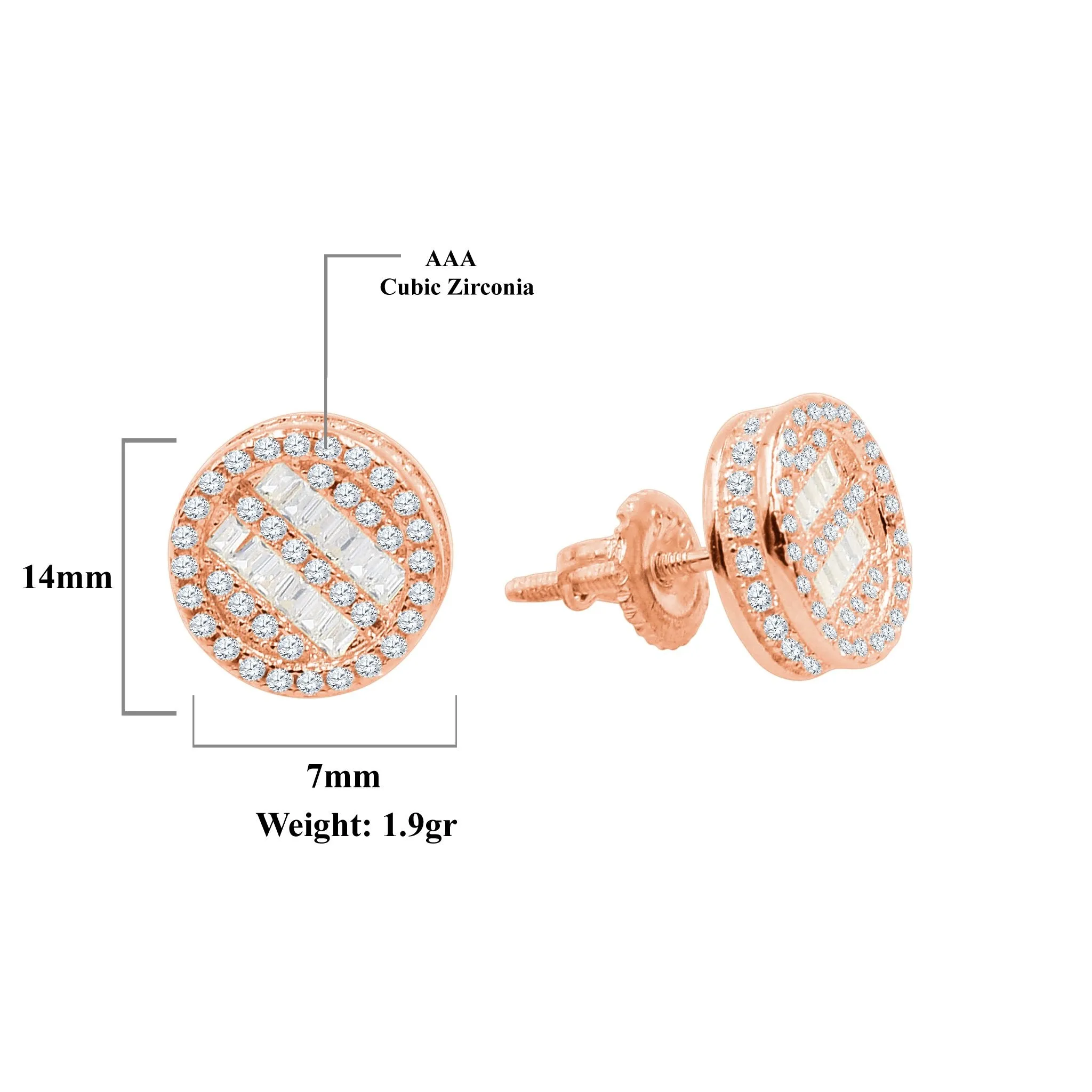 Premium Scintillant Stud Earrings | AAA CZ Stones & Golden Plating