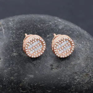 Premium Scintillant Stud Earrings | AAA CZ Stones & Golden Plating