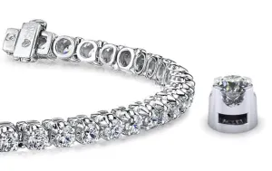Prong Set Diamond Strand Lab-Grown Diamond Tennis Bracelet with 13.50 ct.(finished) 5mm