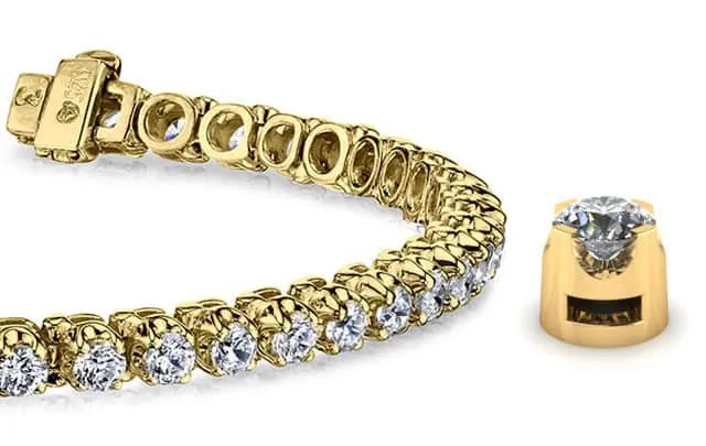 Prong Set Diamond Strand Lab-Grown Diamond Tennis Bracelet with 13.50 ct.(finished) 5mm