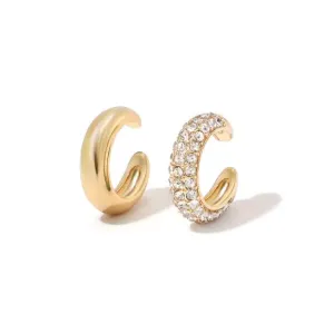 Punk Gold Color Clip Earrings for Women