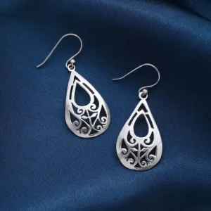 Pure Silver Drop Earrings - Classic Teardrop Dangle