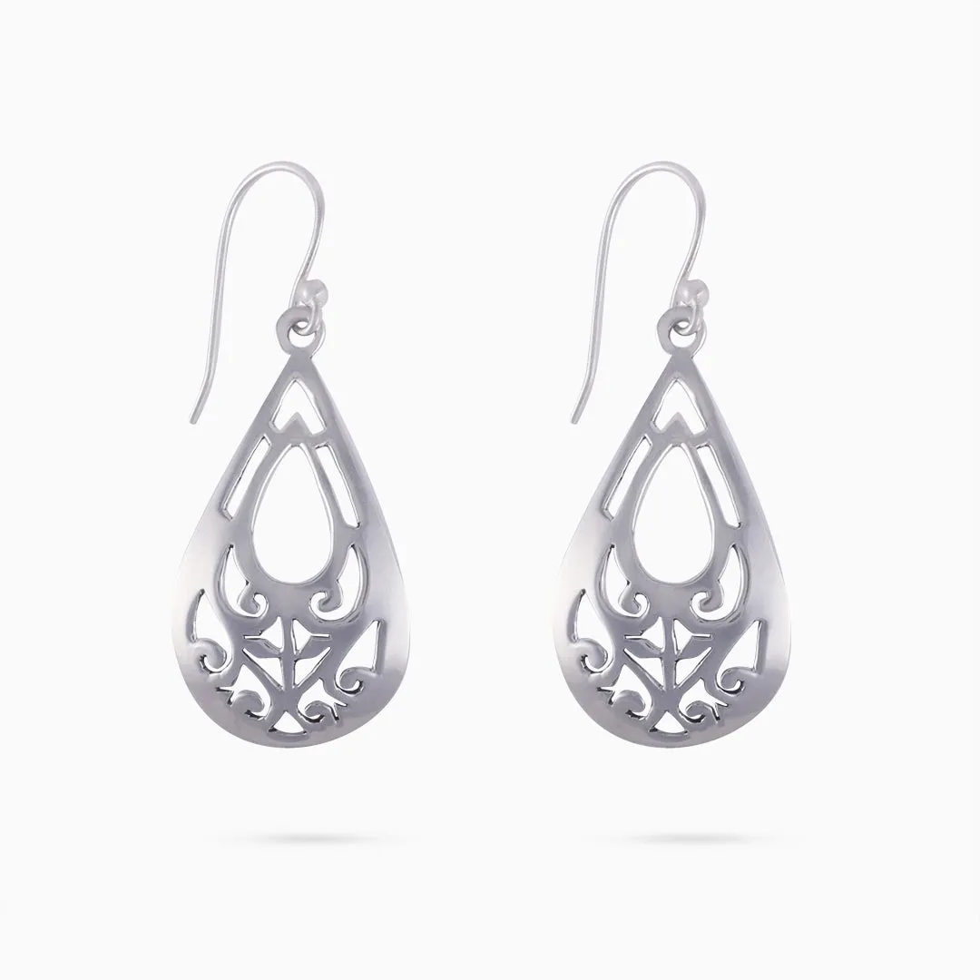 Pure Silver Drop Earrings - Classic Teardrop Dangle