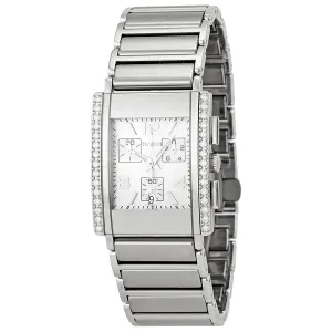 Rado Integral Jubile Chronograph White Dial Stainless Steel with Ceramic Ladies Watch R20670902