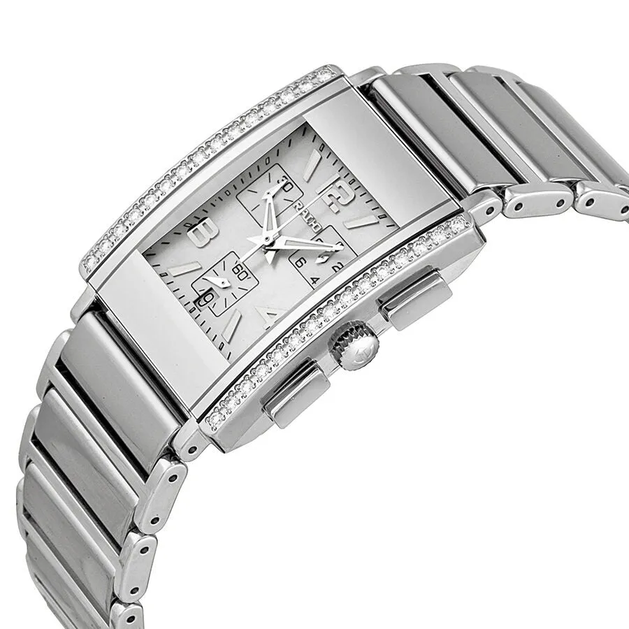 Rado Integral Jubile Chronograph White Dial Stainless Steel with Ceramic Ladies Watch R20670902