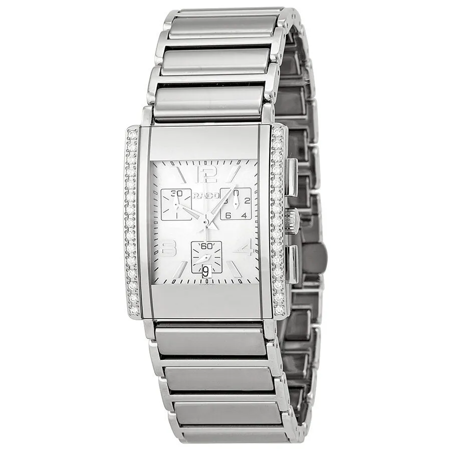 Rado Integral Jubile Chronograph White Dial Stainless Steel with Ceramic Ladies Watch R20670902